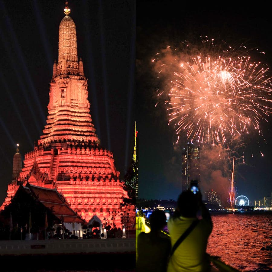 ล่องเรือวันพิเศษ จะมีการจุดพลุ